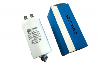 Конденсатор CBB60 10 мкФ 450V, з гайкою
